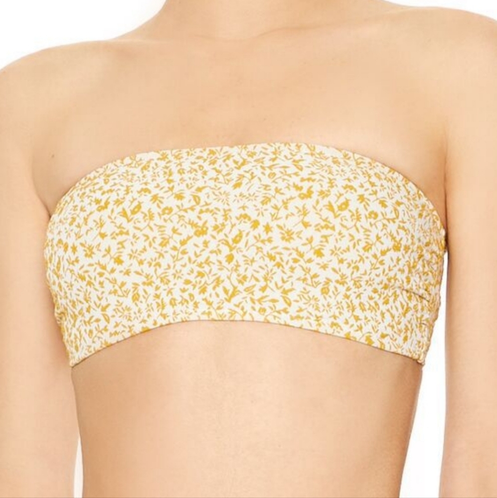 New. Floral Strapless Bikini Bandeau Top